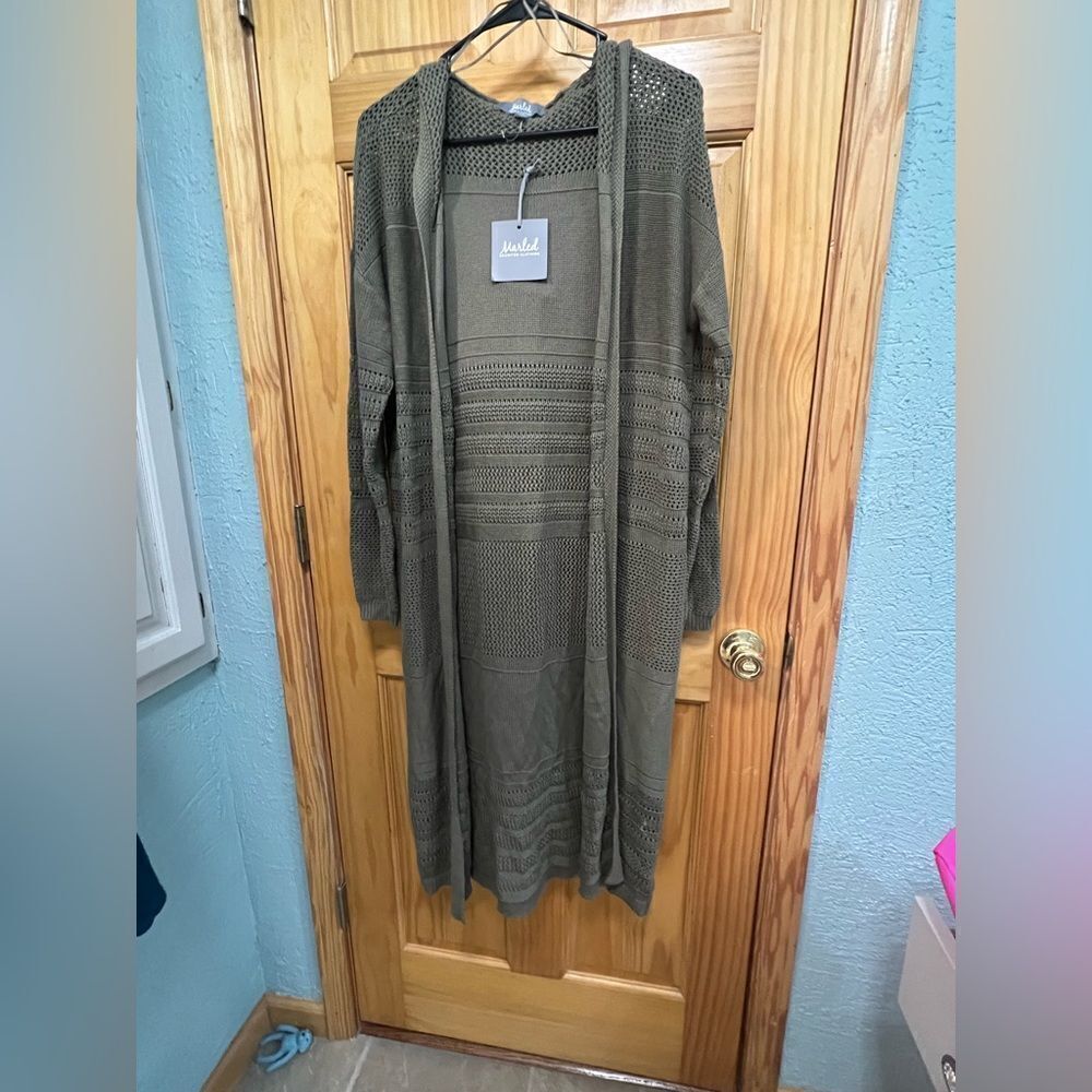 NWT Marled size S burnt olive color duster cardigan